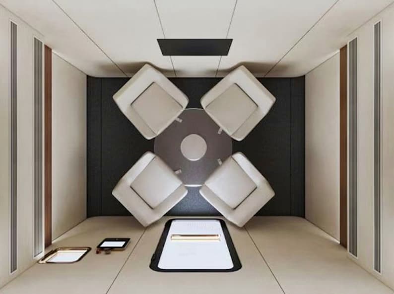 Interior view of 4-person HBOT chamber